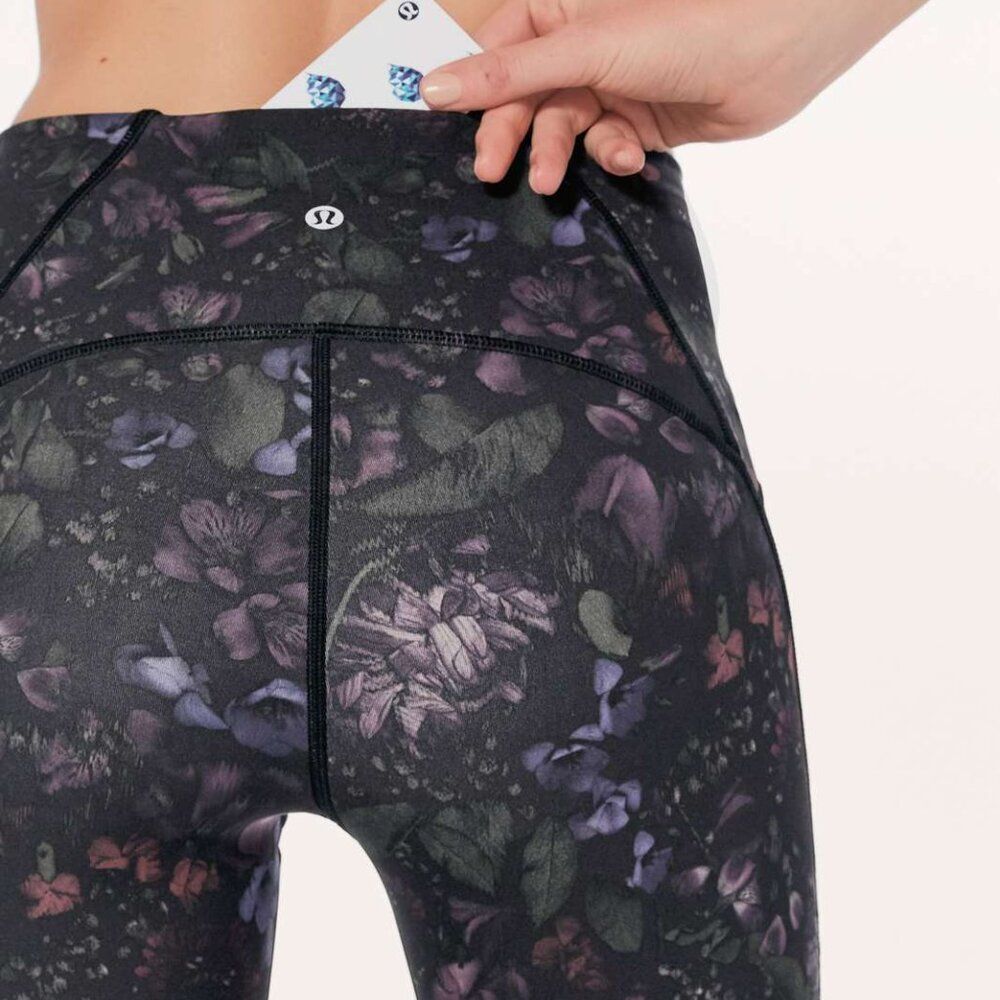 lululemon Frozen Flourish Train Times Crop Leggings Multi Color Size 4 - Picture 5 of 9